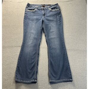 Earl Jeans Bootcut Jeans Womens 18W Medium Wash Stretch Denim Plus Size Blue